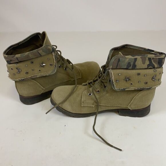 Zigi Soho ZIGI Rock & Candy Green Spraypaint Boots size 6.5 A7 - Picture 6 of 8